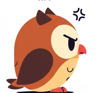 勢いよく説明するフクフクロウ